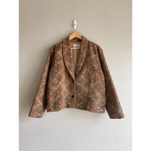 Vintage 90s Solei tapestry blazer jacket‎